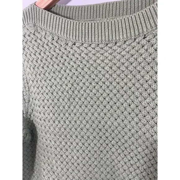 L.L. Bean Womens sz Small green knit weave sweater - Picture 5 of 7